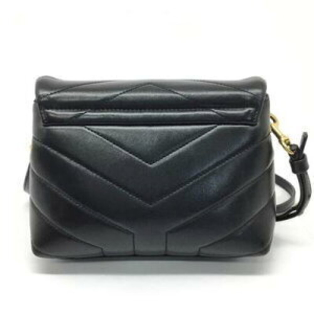 YVES SAINT LAURENT LOULOU BAG Shoulder Leather Black - Picture 2 of 9